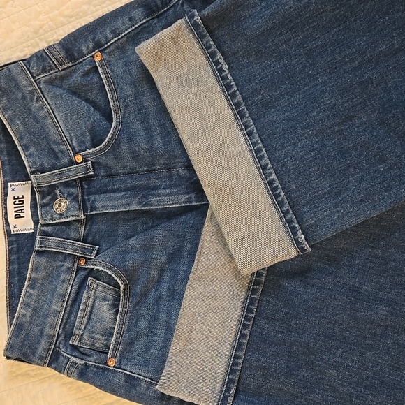 Paige Sasha 32 Wide Cuff Ladies High Rise 23 Medium Wash EUC - Picture 14 of 14